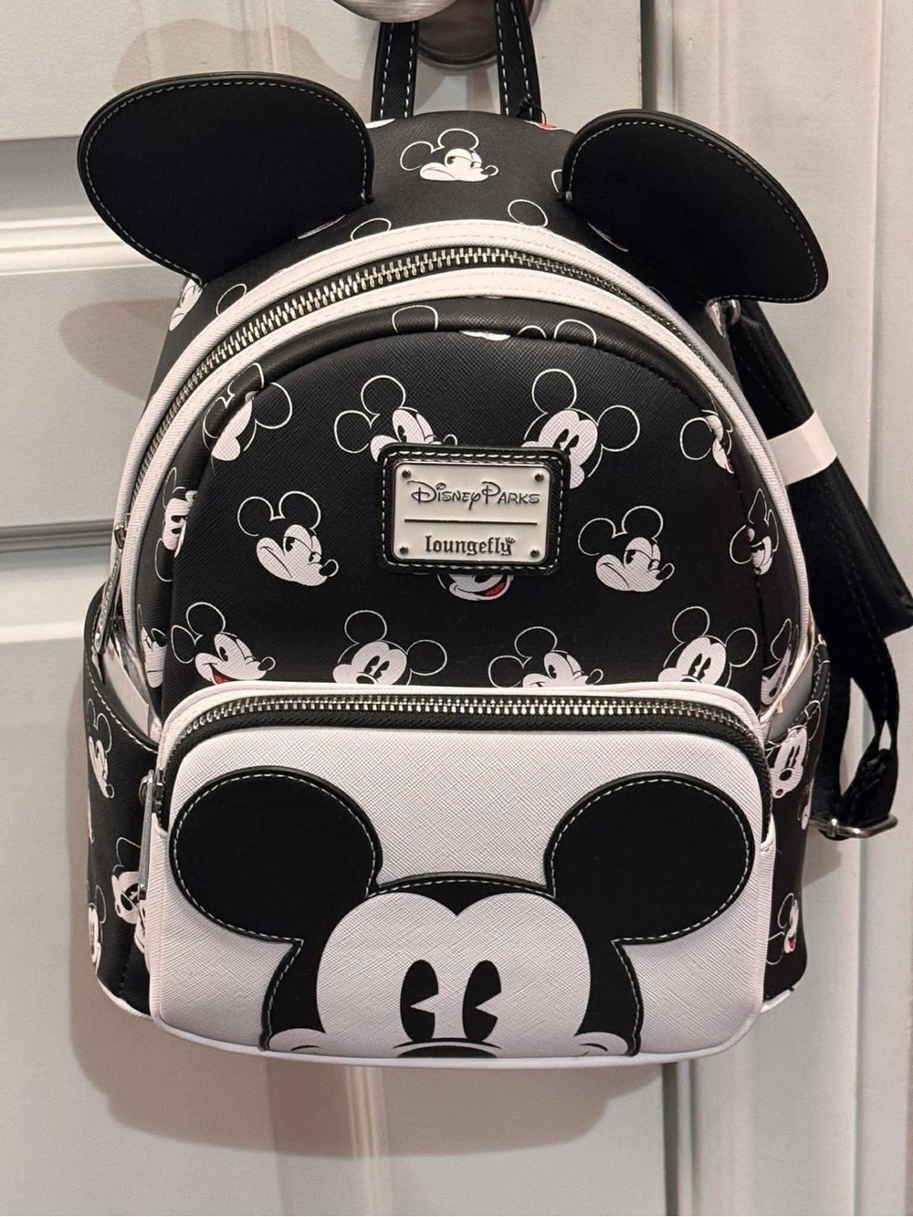 Disney Parks Loungefly Black & White Mickey Mouse Mini Backpack